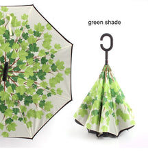 Load image into Gallery viewer, C Handle Windproof Reverse Folding Umbrella Man Women Sun Rain Car Inverted Umbrellas Double Layer Anti UV Self Stand Parapluie
