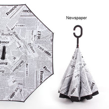 Load image into Gallery viewer, C Handle Windproof Reverse Folding Umbrella Man Women Sun Rain Car Inverted Umbrellas Double Layer Anti UV Self Stand Parapluie