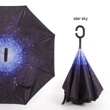 Load image into Gallery viewer, C Handle Windproof Reverse Folding Umbrella Man Women Sun Rain Car Inverted Umbrellas Double Layer Anti UV Self Stand Parapluie