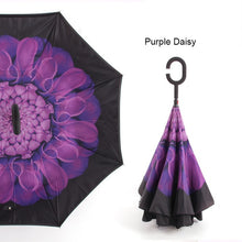Load image into Gallery viewer, C Handle Windproof Reverse Folding Umbrella Man Women Sun Rain Car Inverted Umbrellas Double Layer Anti UV Self Stand Parapluie