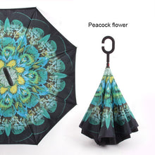 Load image into Gallery viewer, C Handle Windproof Reverse Folding Umbrella Man Women Sun Rain Car Inverted Umbrellas Double Layer Anti UV Self Stand Parapluie